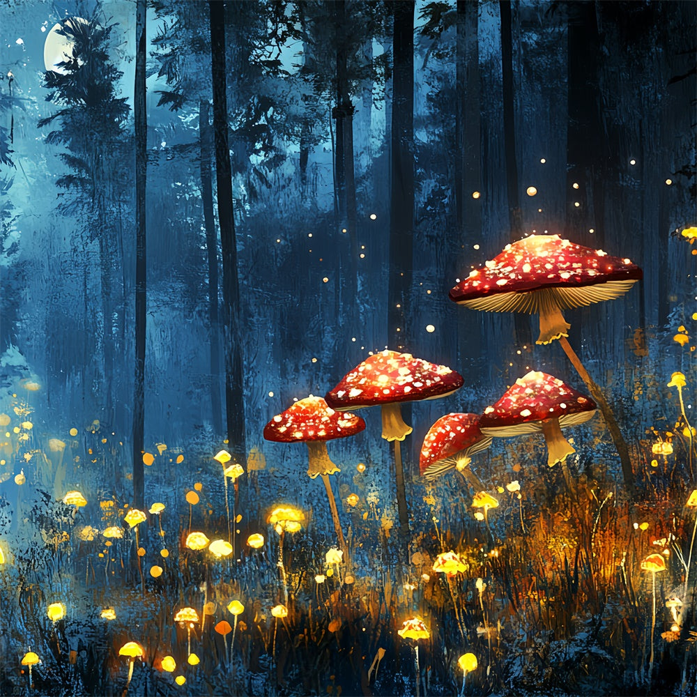 Sommer Backdrops Glühender Pilz Magischer Wald Backdrop CSH5-88