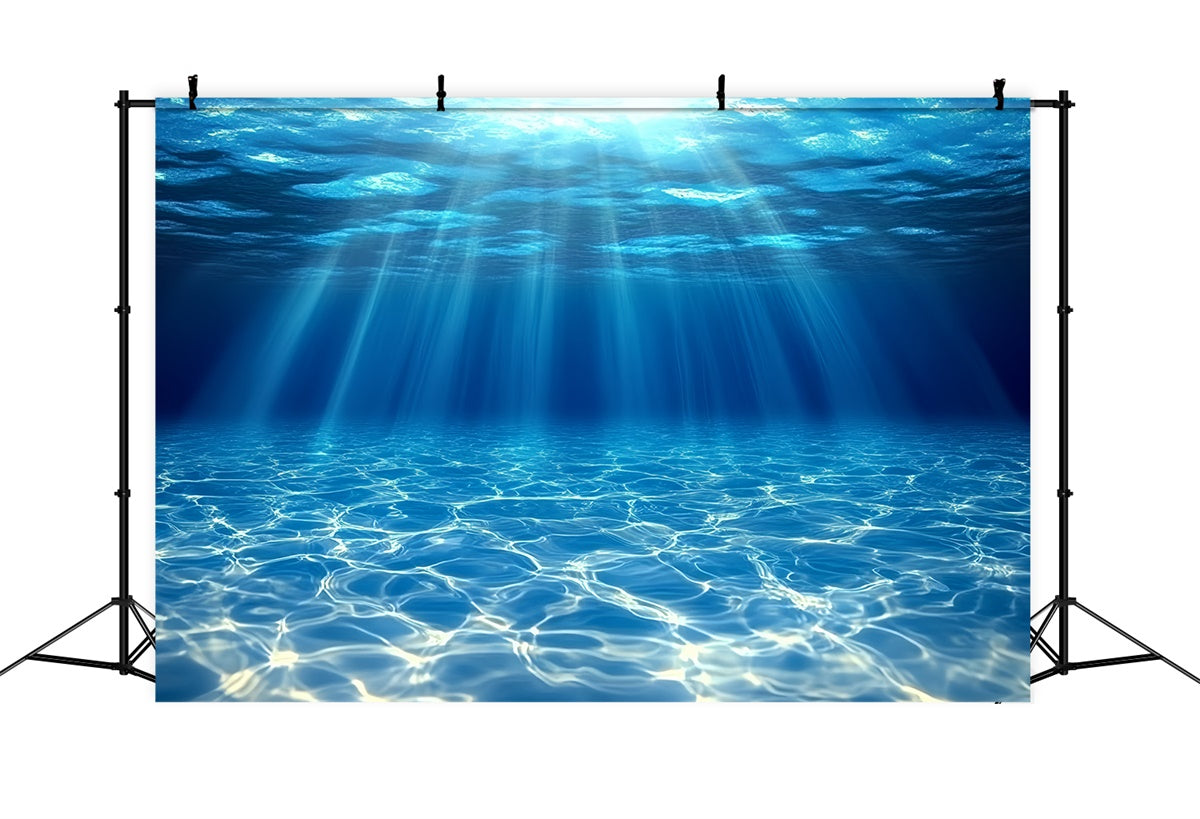 Unterwasser-Hintergrundbild Blauer Ozean Lichtstrahlen Sommer-Hintergrundbilder CSH5-96