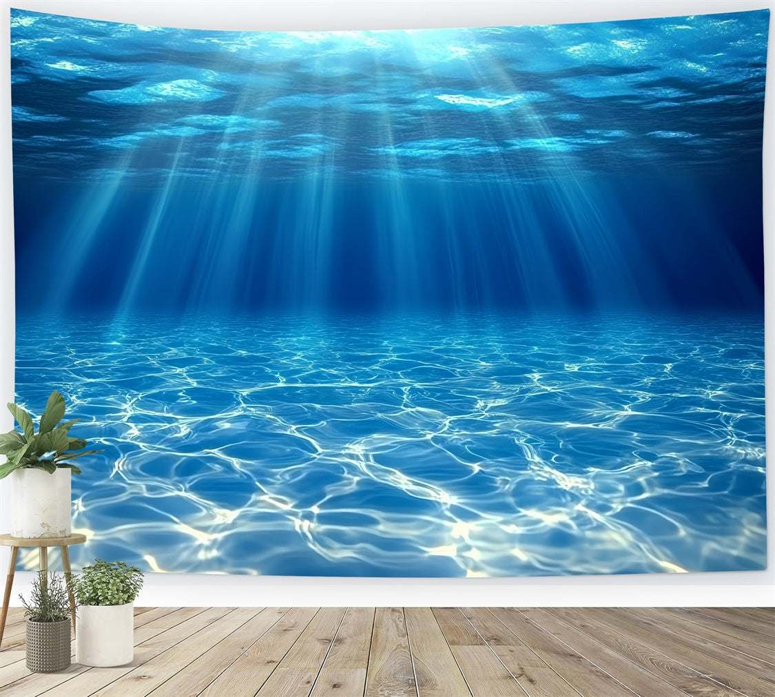 Unterwasser-Hintergrundbild Blauer Ozean Lichtstrahlen Sommer-Hintergrundbilder CSH5-96