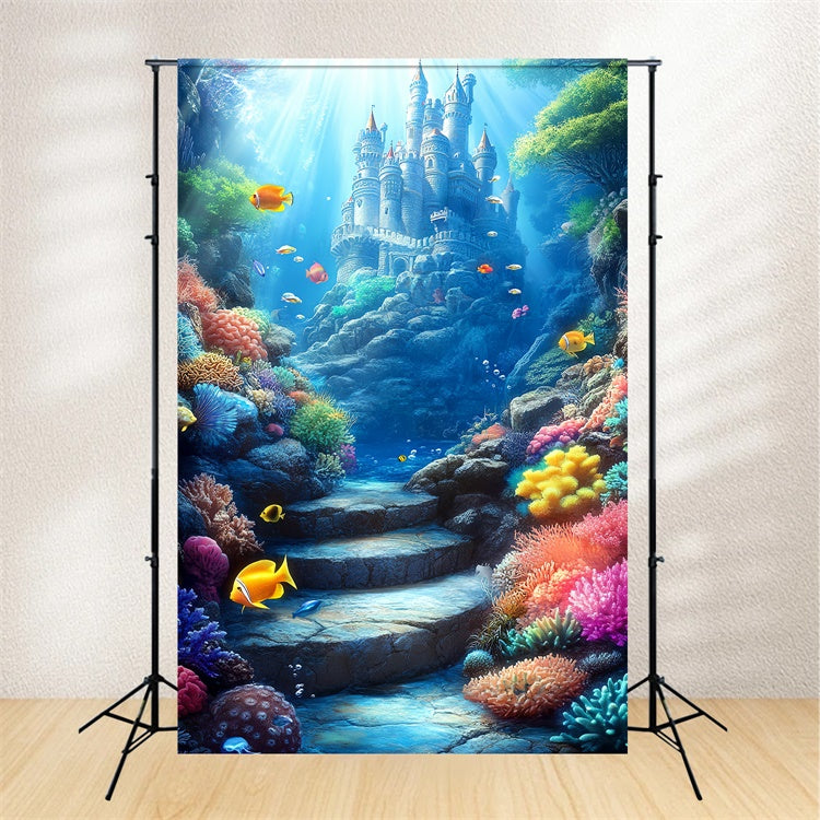 Unterwasserhintergrund Ozeanpalast Magischer Sommerhintergrund CSH5-99