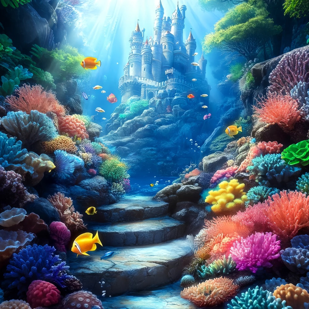 Unterwasserhintergrund Ozeanpalast Magischer Sommerhintergrund CSH5-99