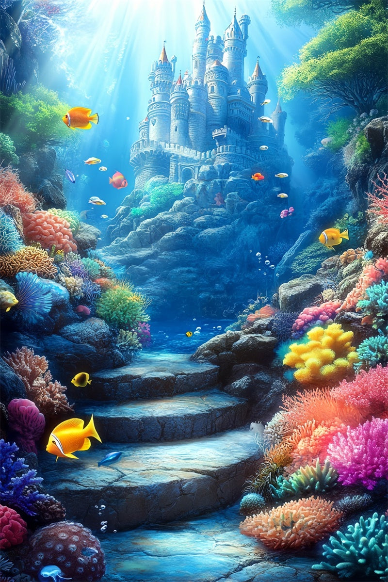 Unterwasserhintergrund Ozeanpalast Magischer Sommerhintergrund CSH5-99