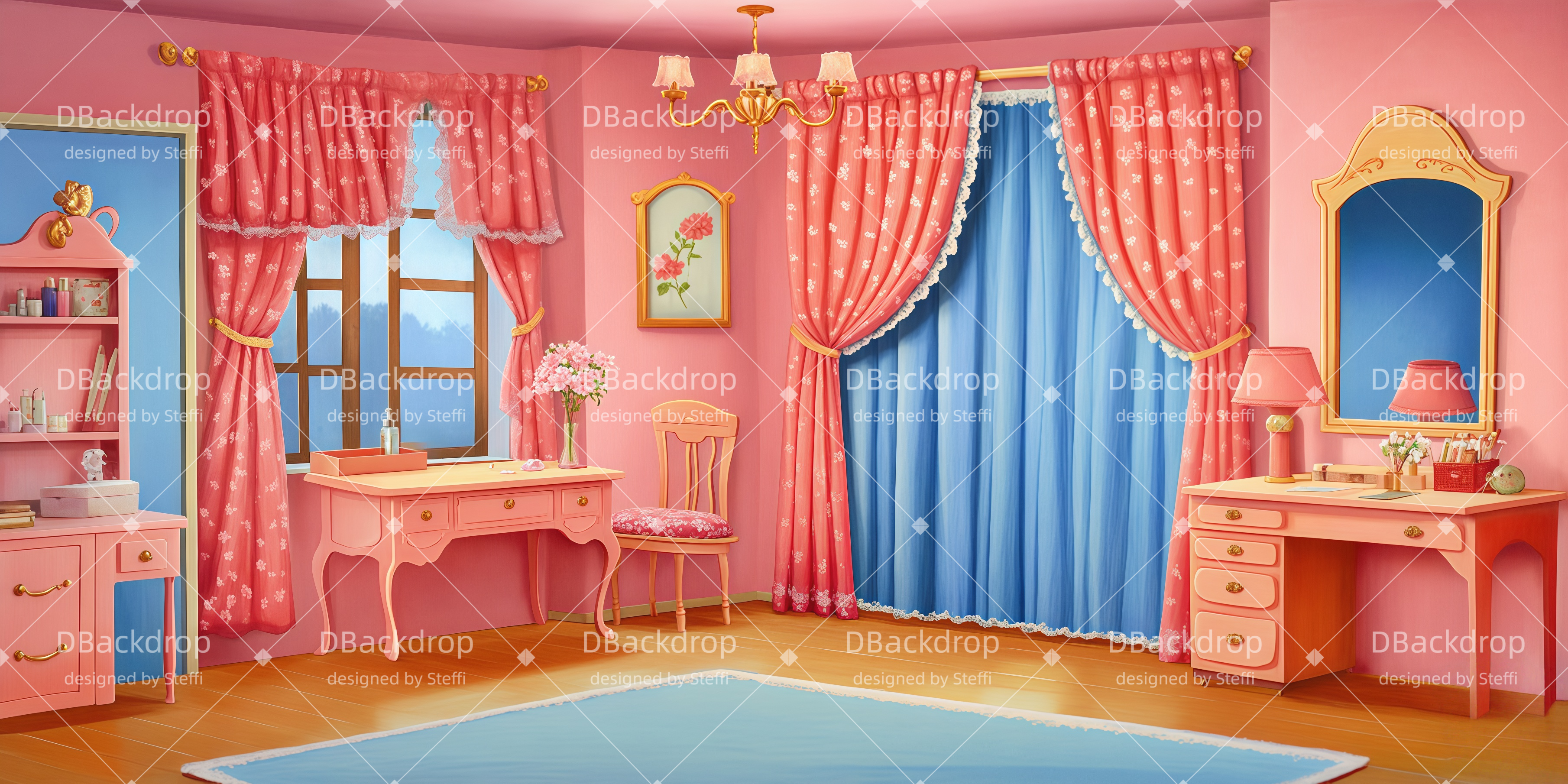 Kino-Hintergrund „Pink Room“ Kirchenbühnenhintergründe CSH510-T46