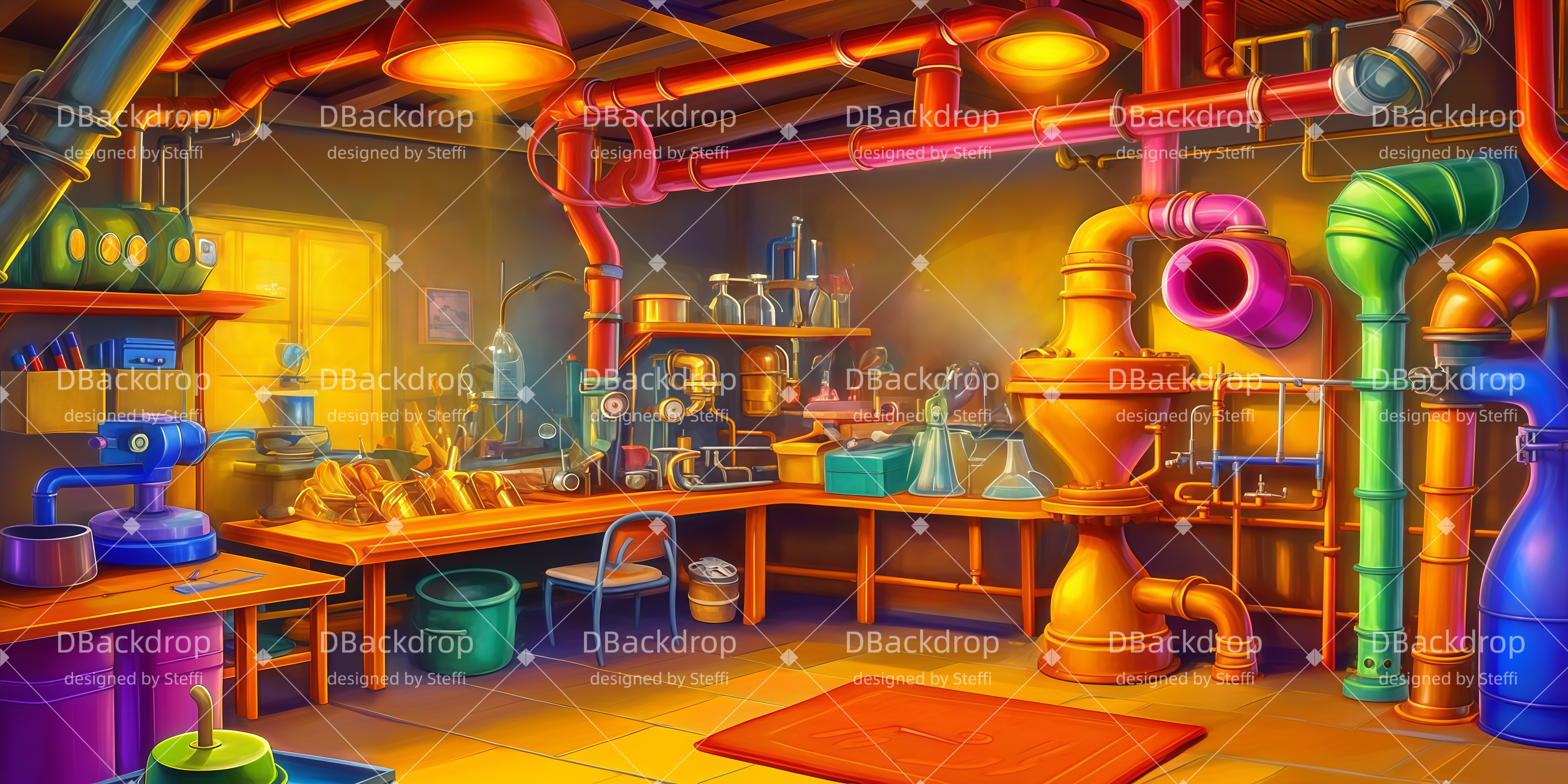 Theaterkulissen Sprudelndes Getränk Zimmer Schulaufführung Kulisse CSH510-T69