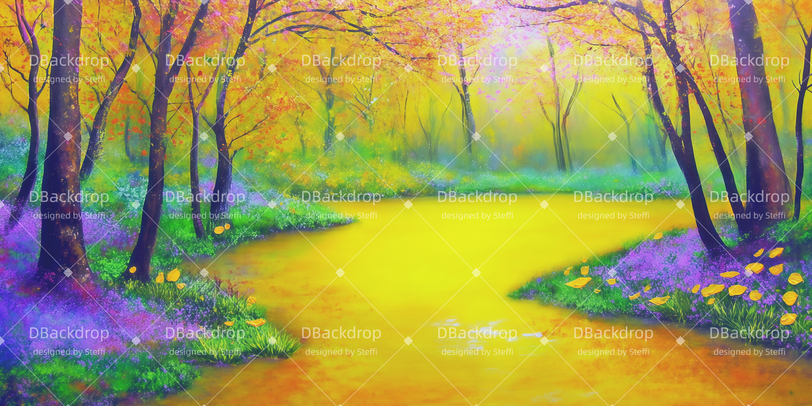 Theatervorhang Waldweg-Kulisse Theater CSH510-T76