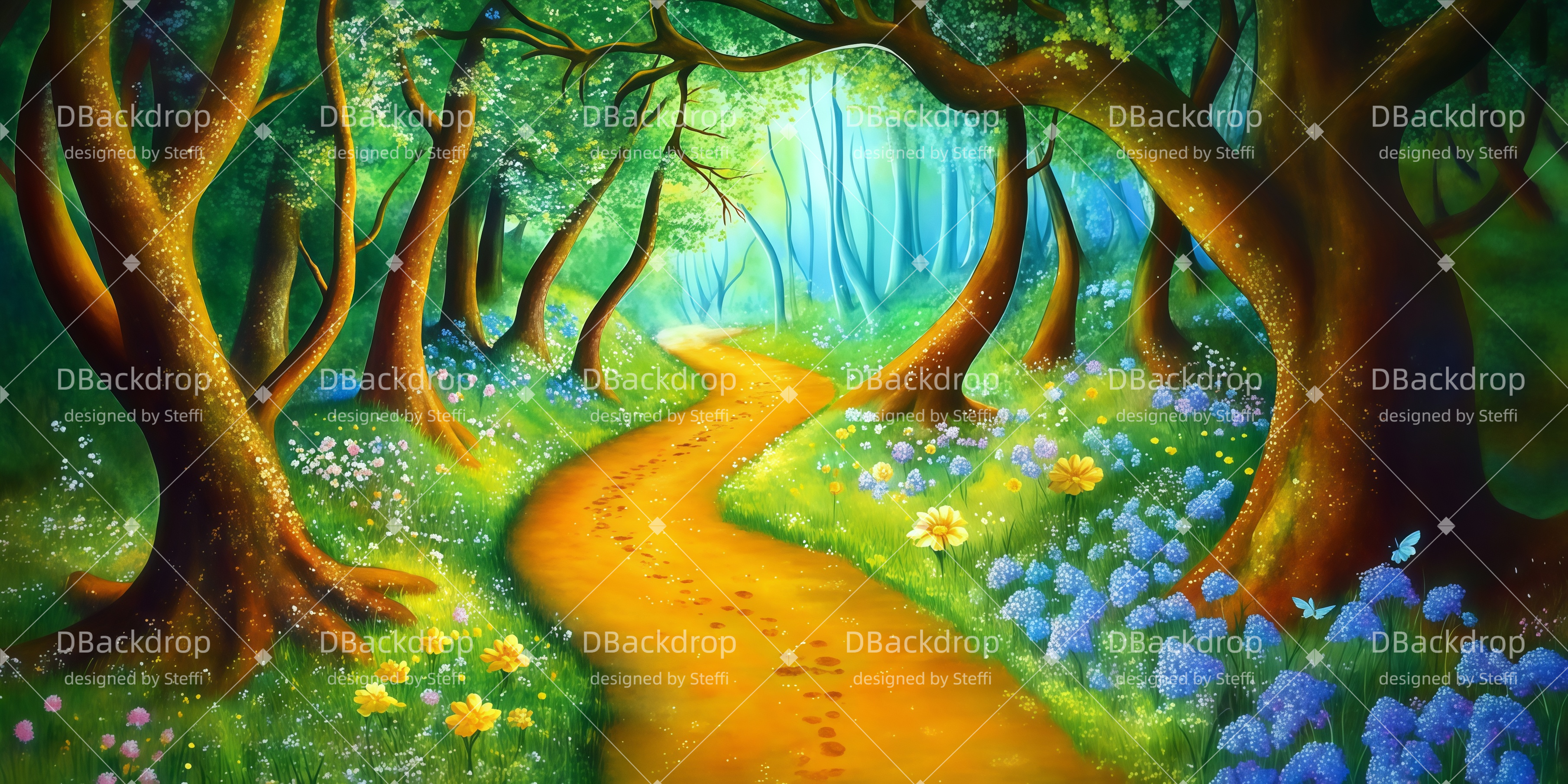 Theater Backdrops Whoville-Wald Theaterwand CSH511-T14