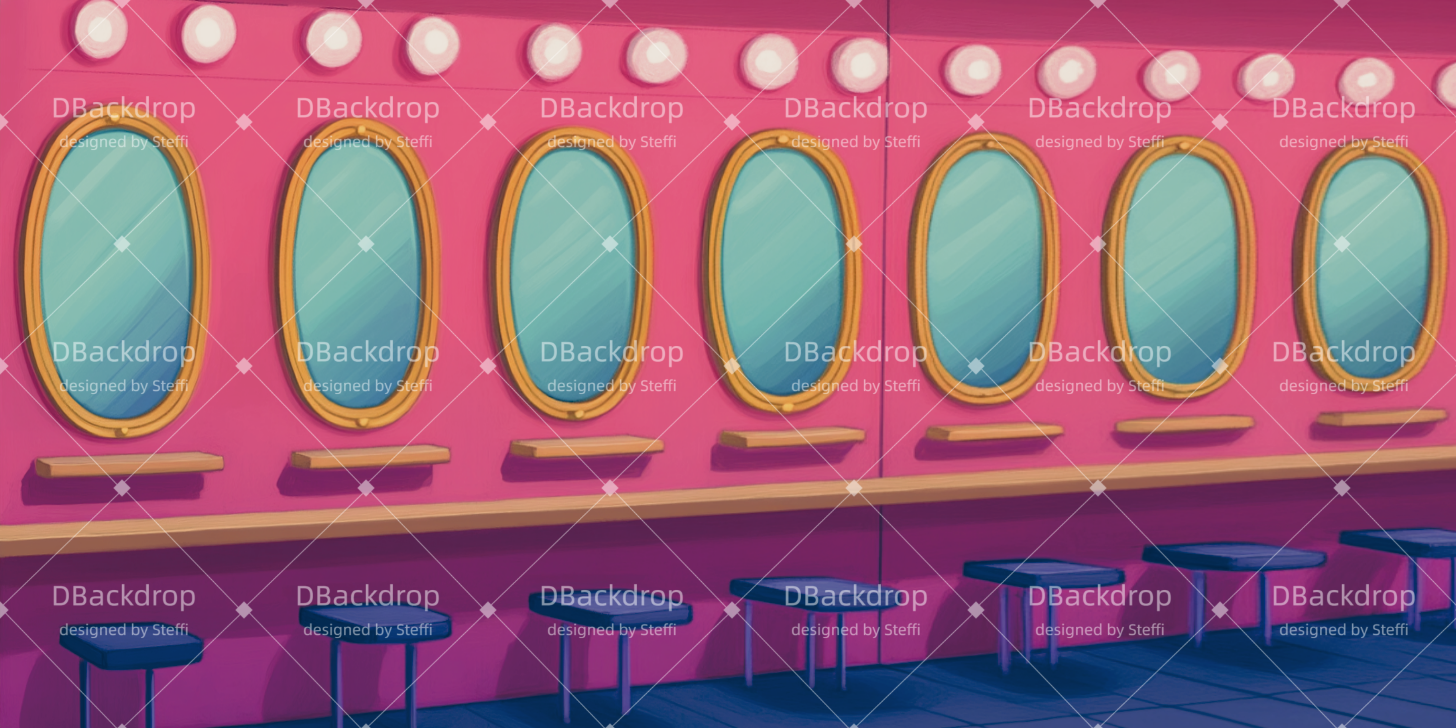 Theater Vorhang bild Farbenfrohe Make-up-Schule Theatervorhang kinder CSH511-T60