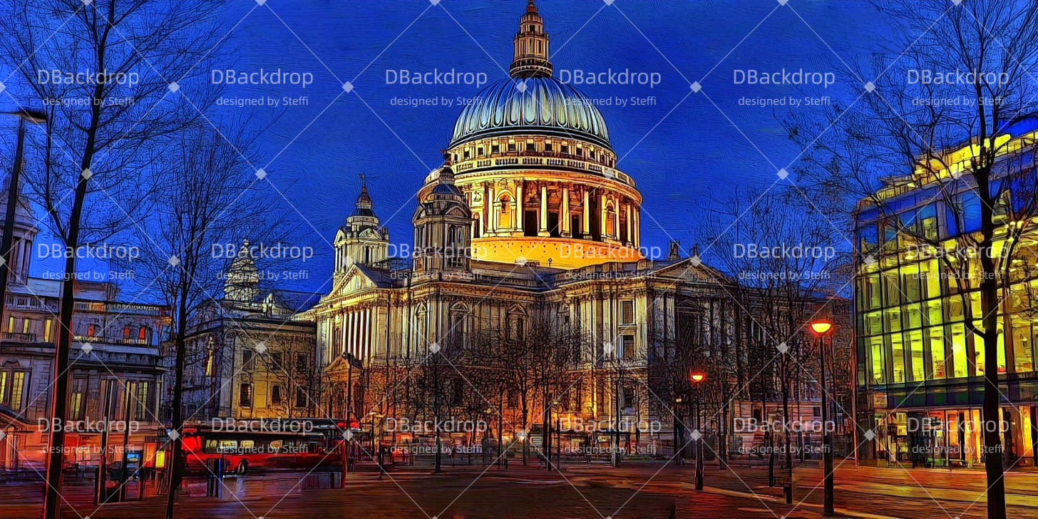 Hintergrund Theater Vorhang Kirchplatz Backdrops Theater CSH511-T93