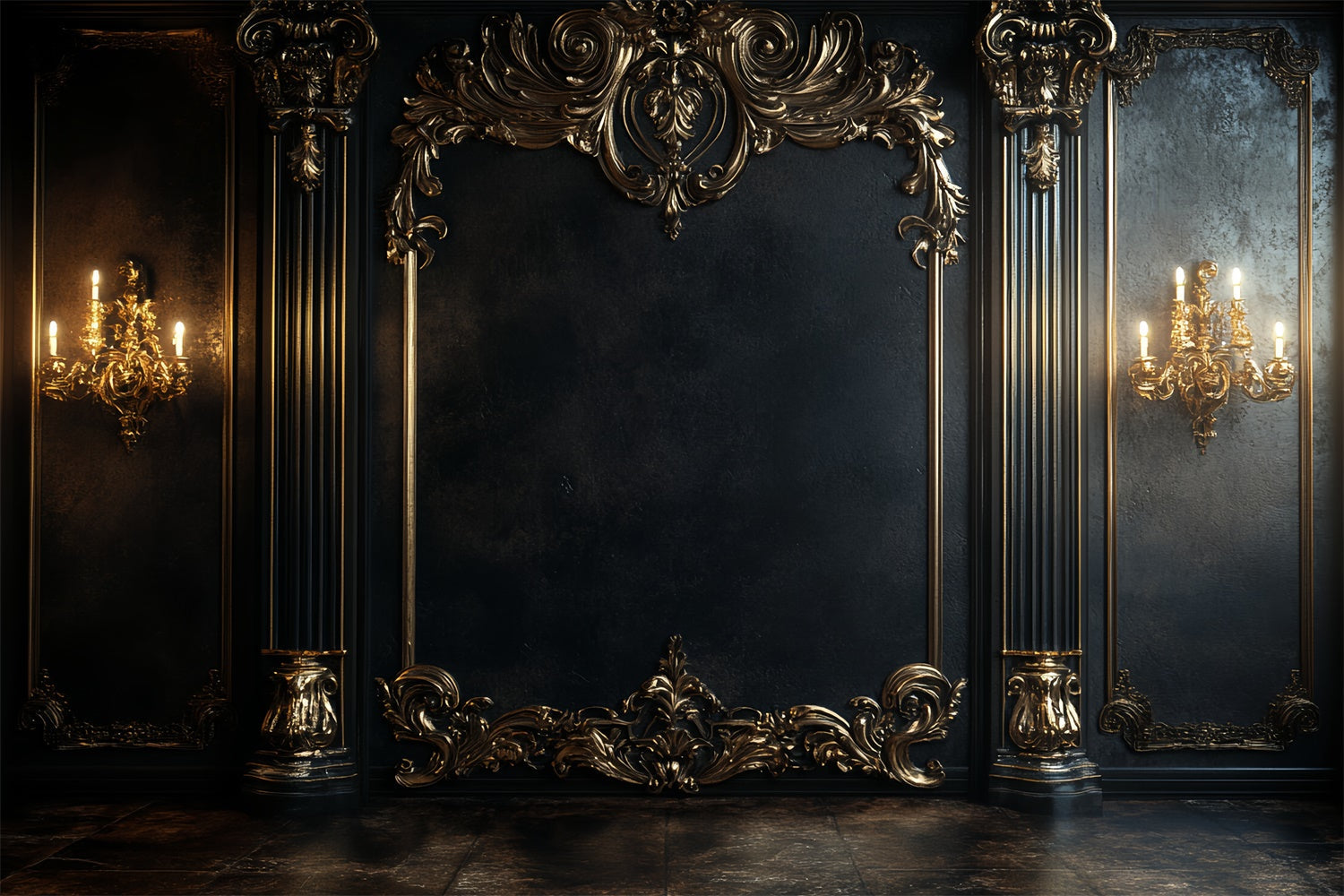 Vintage Foto Hintergrund Wandhintergrund Royal Sconce Elegance Backdrop CSH57-115