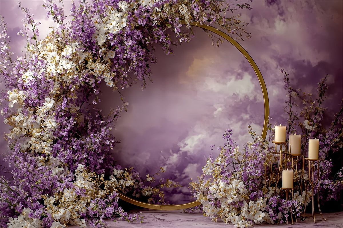 Backdrop Vintage Dämmerung Blüte bei Kerzenschein Foto Hintergrund CSH57-124