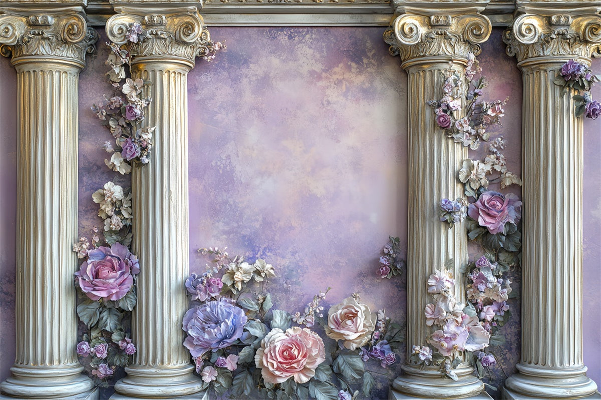 Vintage Wall Foto Hintergrund Floral Pillar Victorian Backdrops CSH57-126