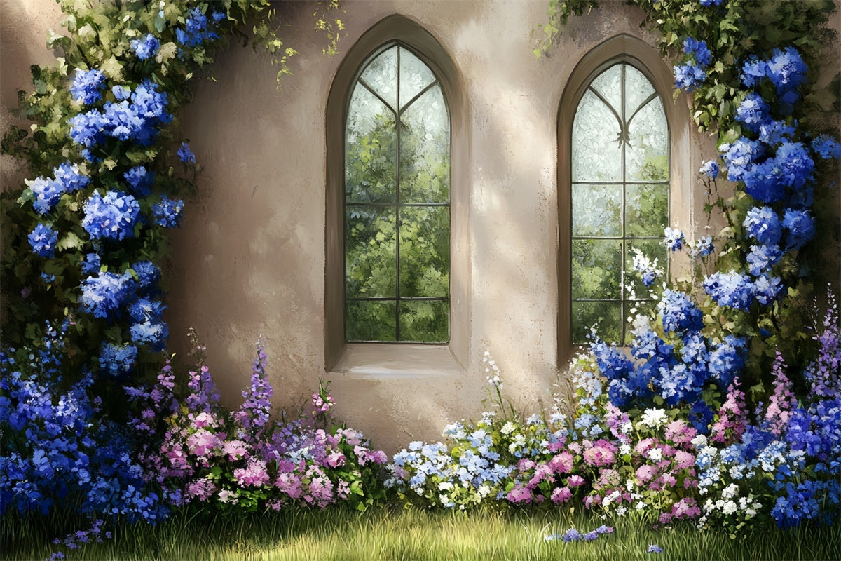 Vintage Wall Backdrop Blossom Arch Window Foto Hintergrund CSH57-130