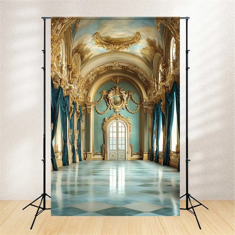 Vintage Fotokulissen Barock Himmel Palast Hintergrund CSH57-137