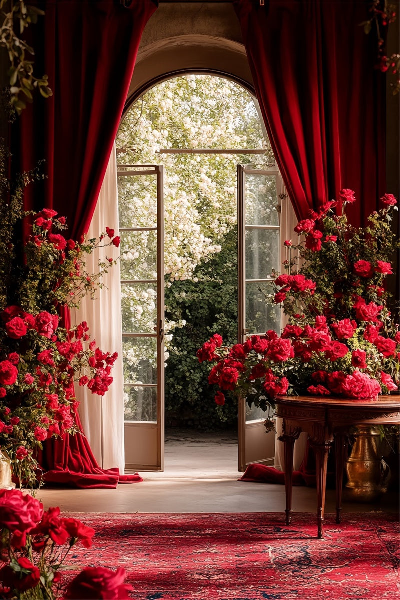 Vintage Fotografie Backdrop Rosenbogen Romantik Foto Hintergrund CSH57-139