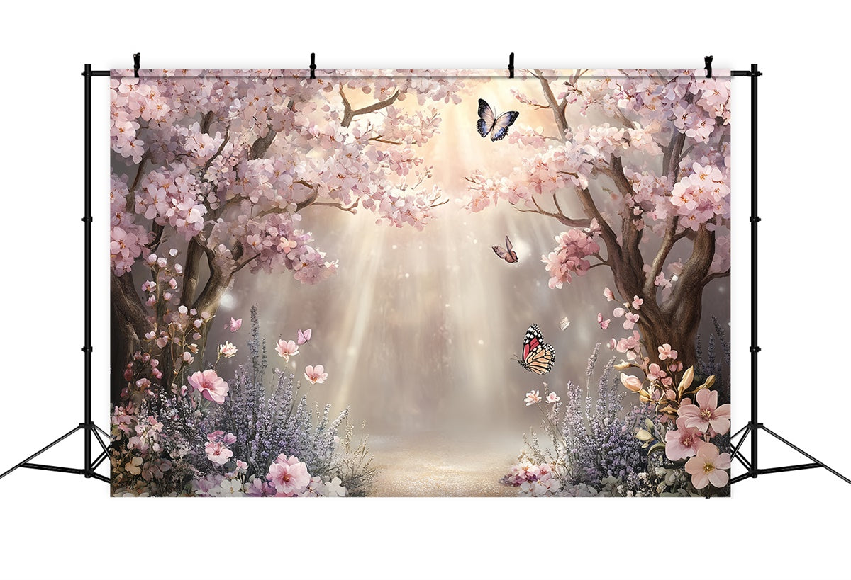Wald Fotohintergrund Kirschblüte Glühender Backdrops CSH57-167