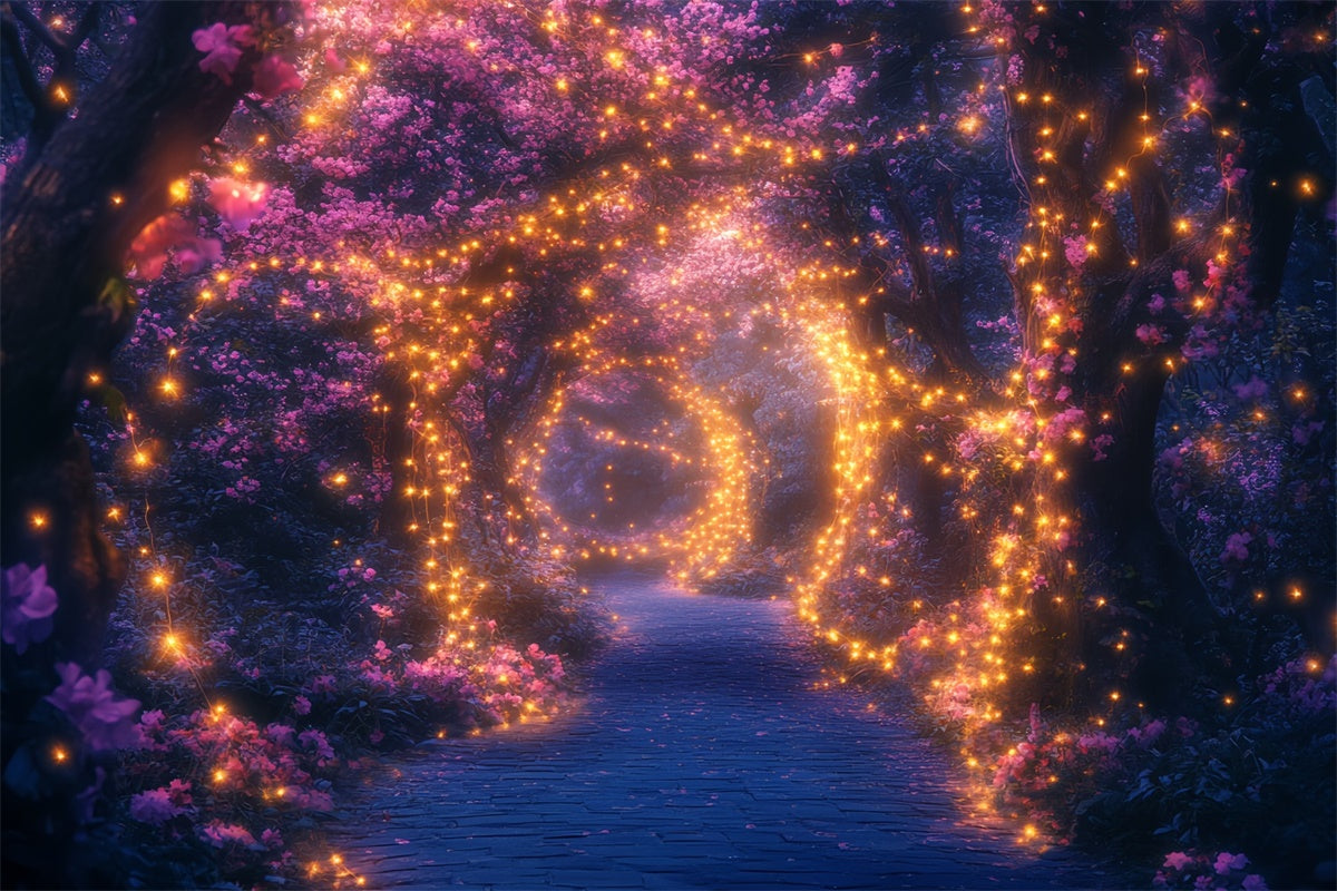 Backdrop Enchanted Forest Funkelndes Glühen Blüte Fotohintergrund CSH57-170