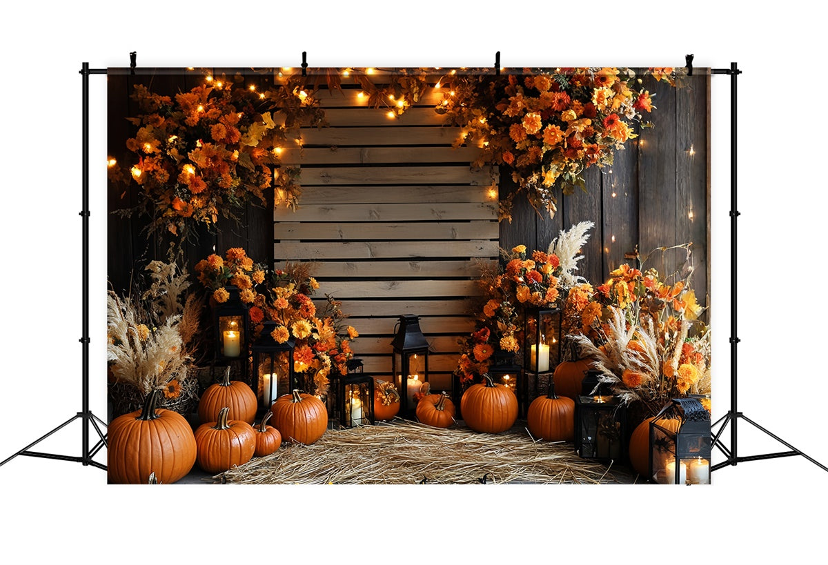 Herbst-Hintergrundbilder Rustikale Ernte-Kerzenlicht-Hintergrundbilder CSH57-187