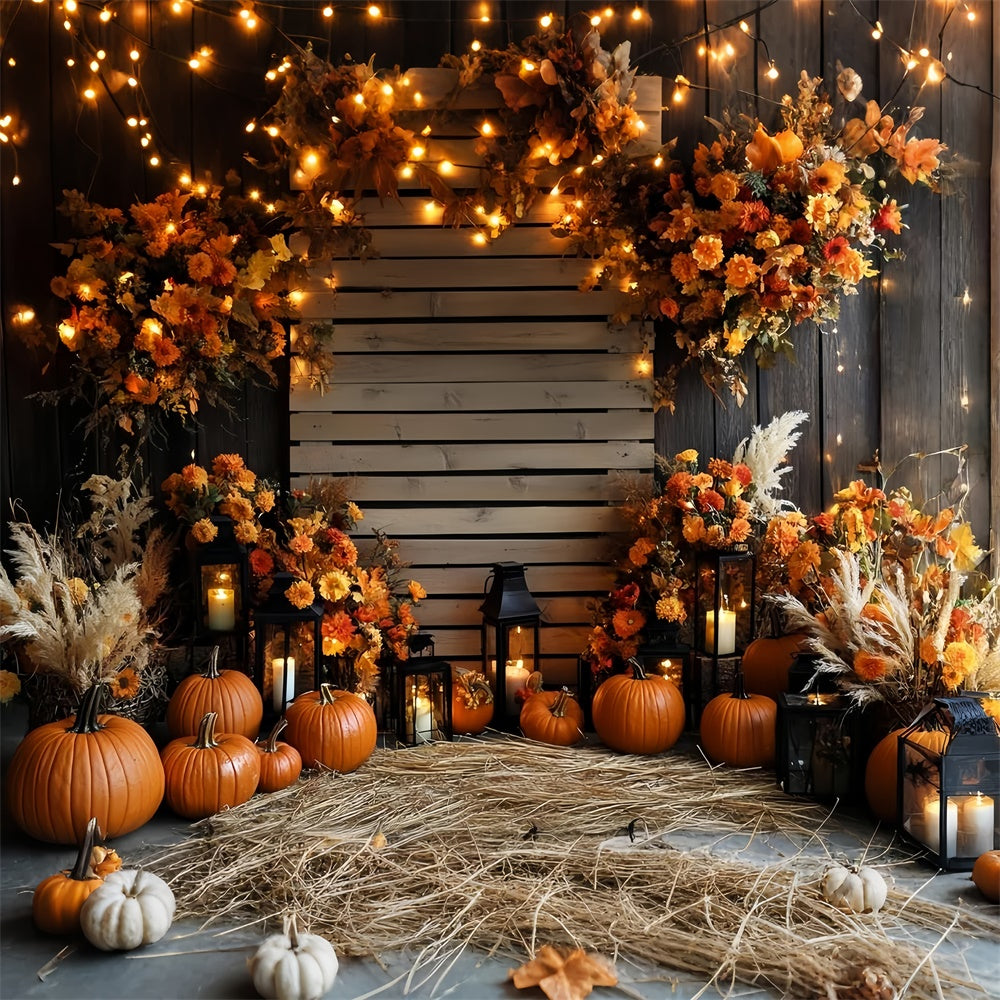 Herbst-Hintergrundbilder Rustikale Ernte-Kerzenlicht-Hintergrundbilder CSH57-187