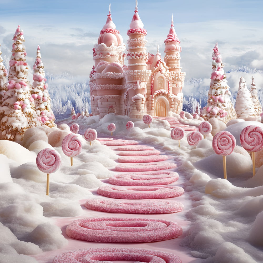 Winter Backdrop Zuckerstange Winterschloss Backdrop CSH57-208
