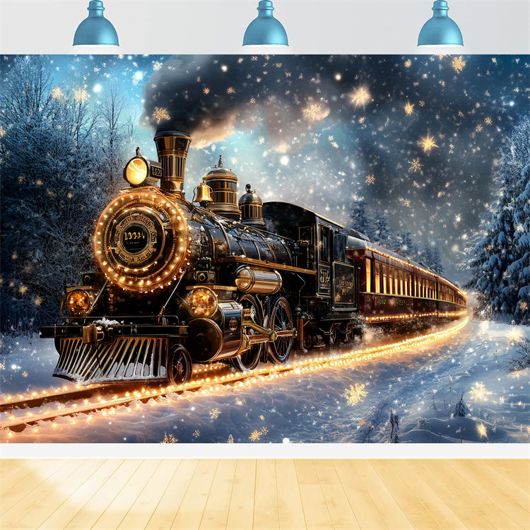 Winter Backdrops Verzauberte Winterbahn Backdrop CSH57-217