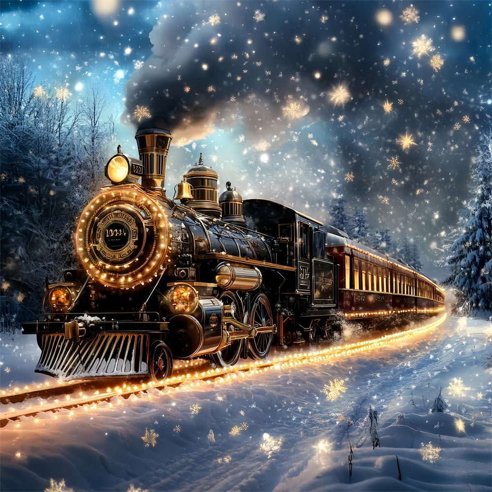 Winter Backdrops Verzauberte Winterbahn Backdrop CSH57-217