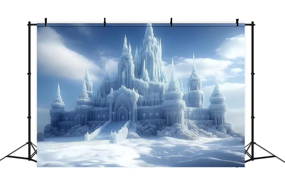 Eisschloss Backdrop Gefrorener Thron Zitadelle Backdrop CSH57-220
