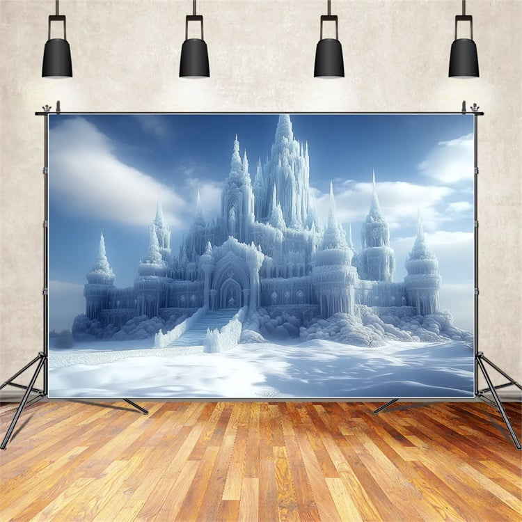 Eisschloss Backdrop Gefrorener Thron Zitadelle Backdrop CSH57-220