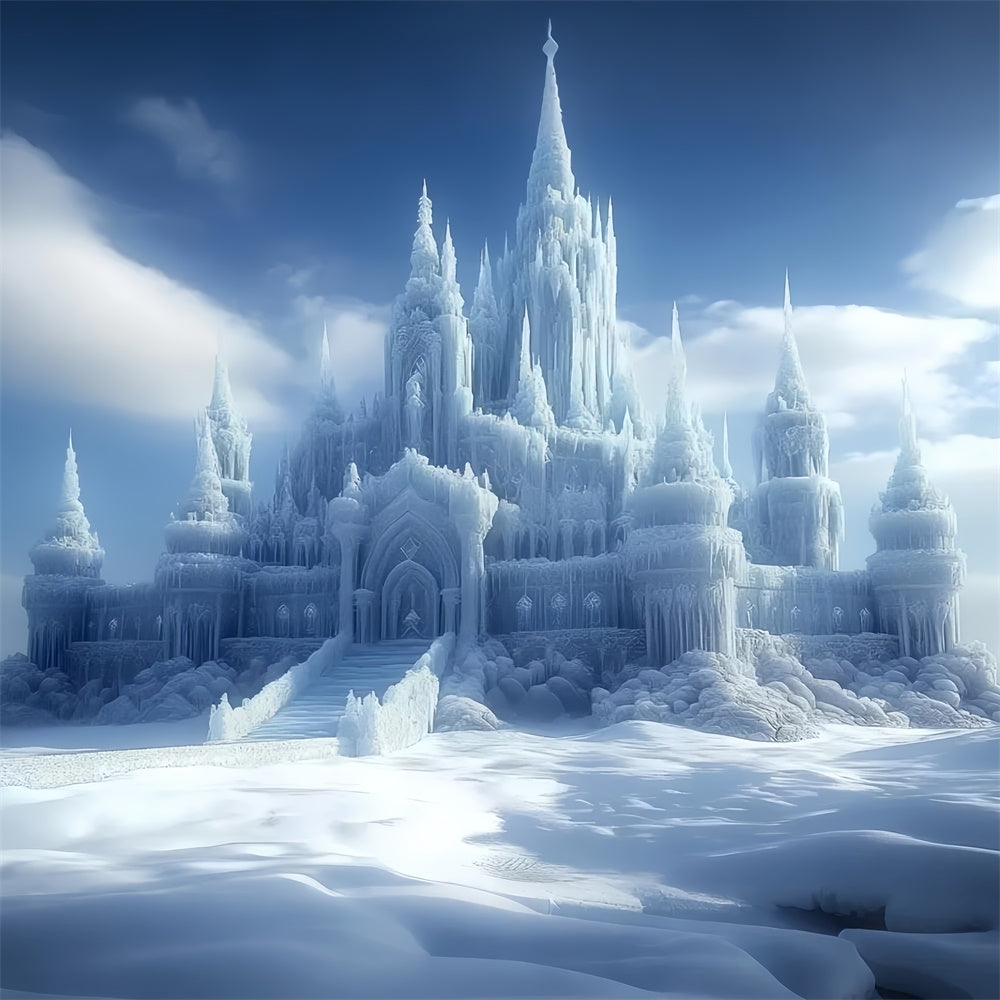 Eisschloss Backdrop Gefrorener Thron Zitadelle Backdrop CSH57-220