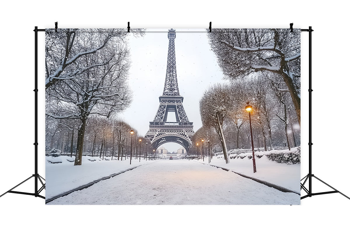 Winterszenen-Hintergrund Winter Eiffel Elegance Hintergrund CSH57-230