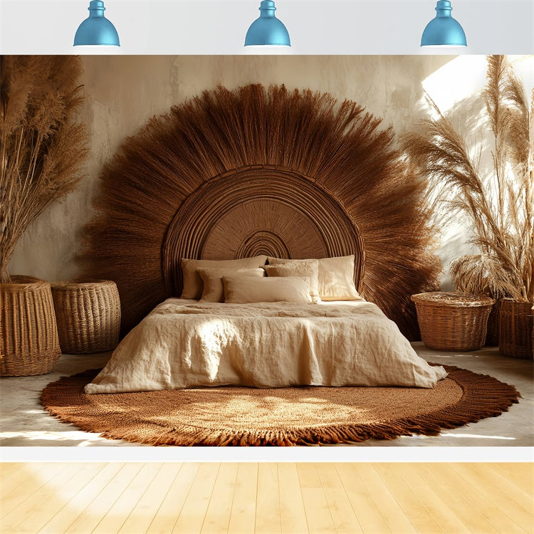 Böhmische Kulisse Rattan Sunburst Retreat Foto Hintergrund CSH57-304