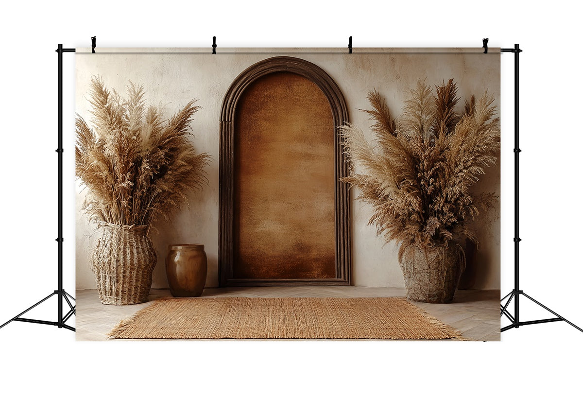 Boho Backdrop Fotografie Bogen Pampas Szene Hintergrund CSH57-305