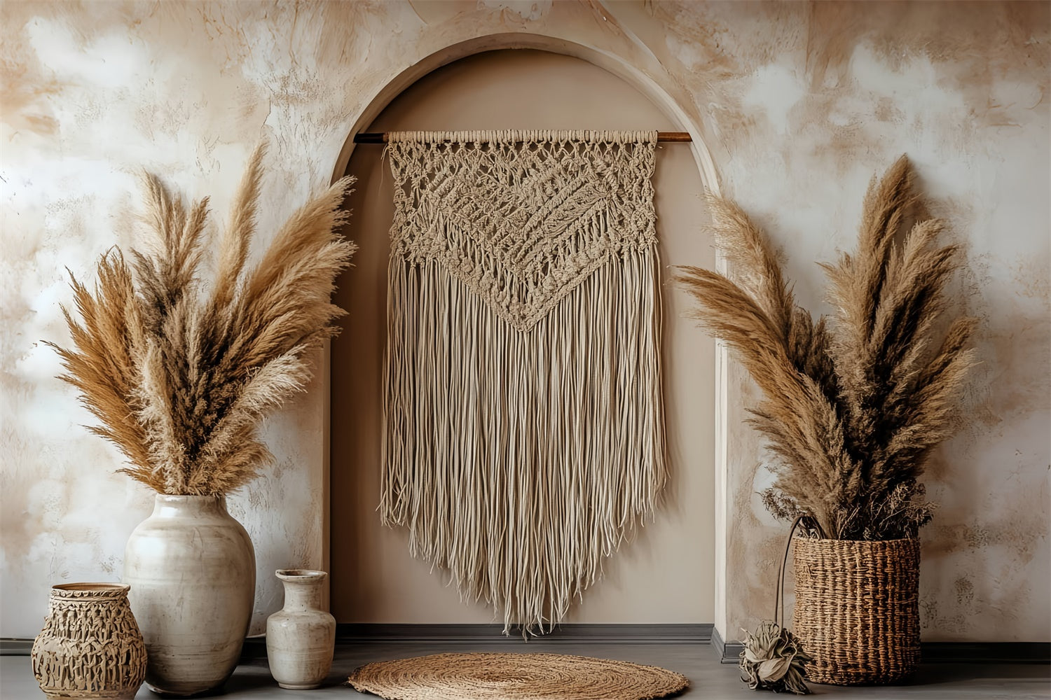 Boho Fotohintergrund Boho Makramee Bogen Nook Foto Hintergrund CSH57-308