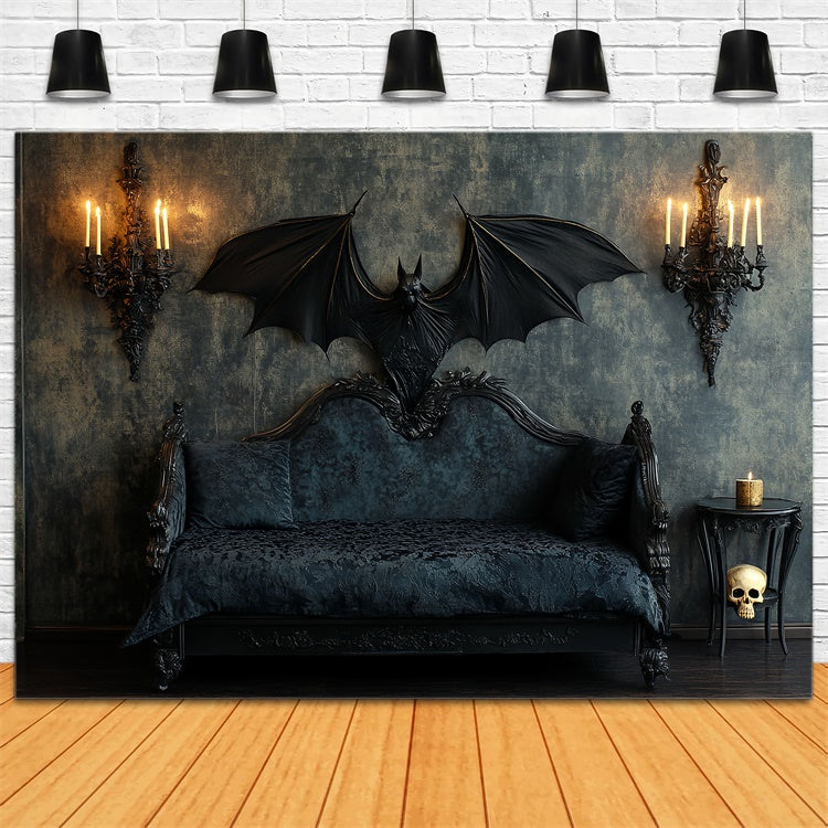 Halloween-Fotostand-Hintergrund Gothic Bat Manor Hintergrund CSH57-61
