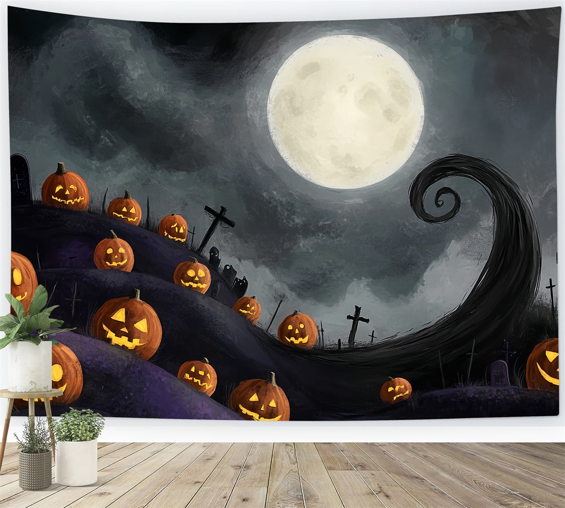 Halloween Mond Backdrop Twisted Hill Mondlicht Backdrop CSH57-70