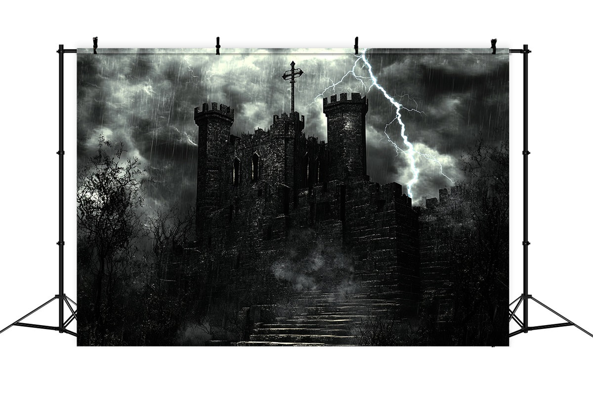 Halloween Backdrops Blitzschlag Spukschloss Backdrop CSH57-73