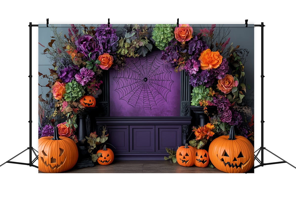 Halloween Fotografie Hintergrund Spooky Floral Arch Hintergrund CSH57-78