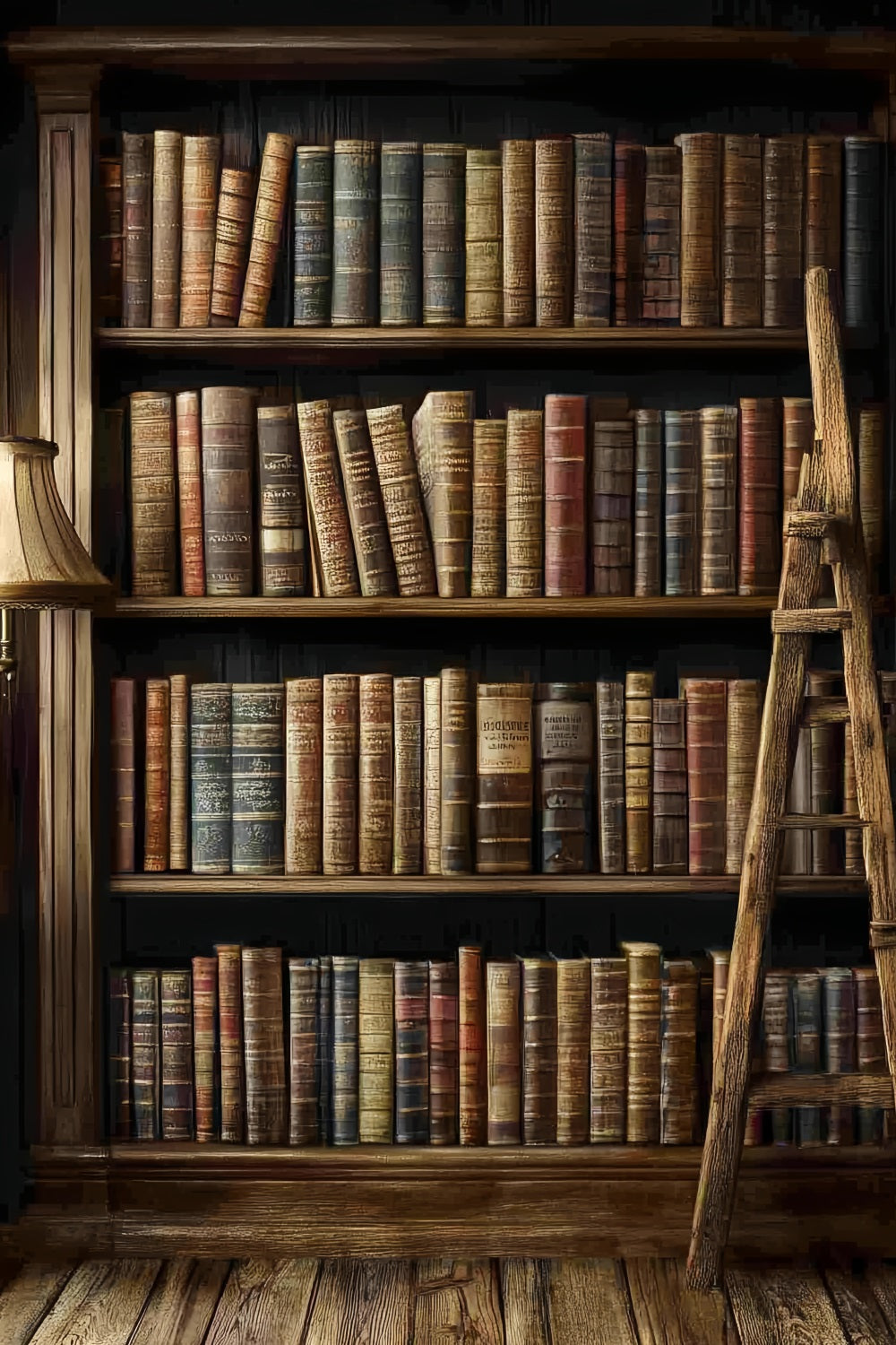 Bücherregal Studio Hintergrund Klassisches Bücherregal Leiter Lampe Back To School Studio Hintergrunds CSH58-120