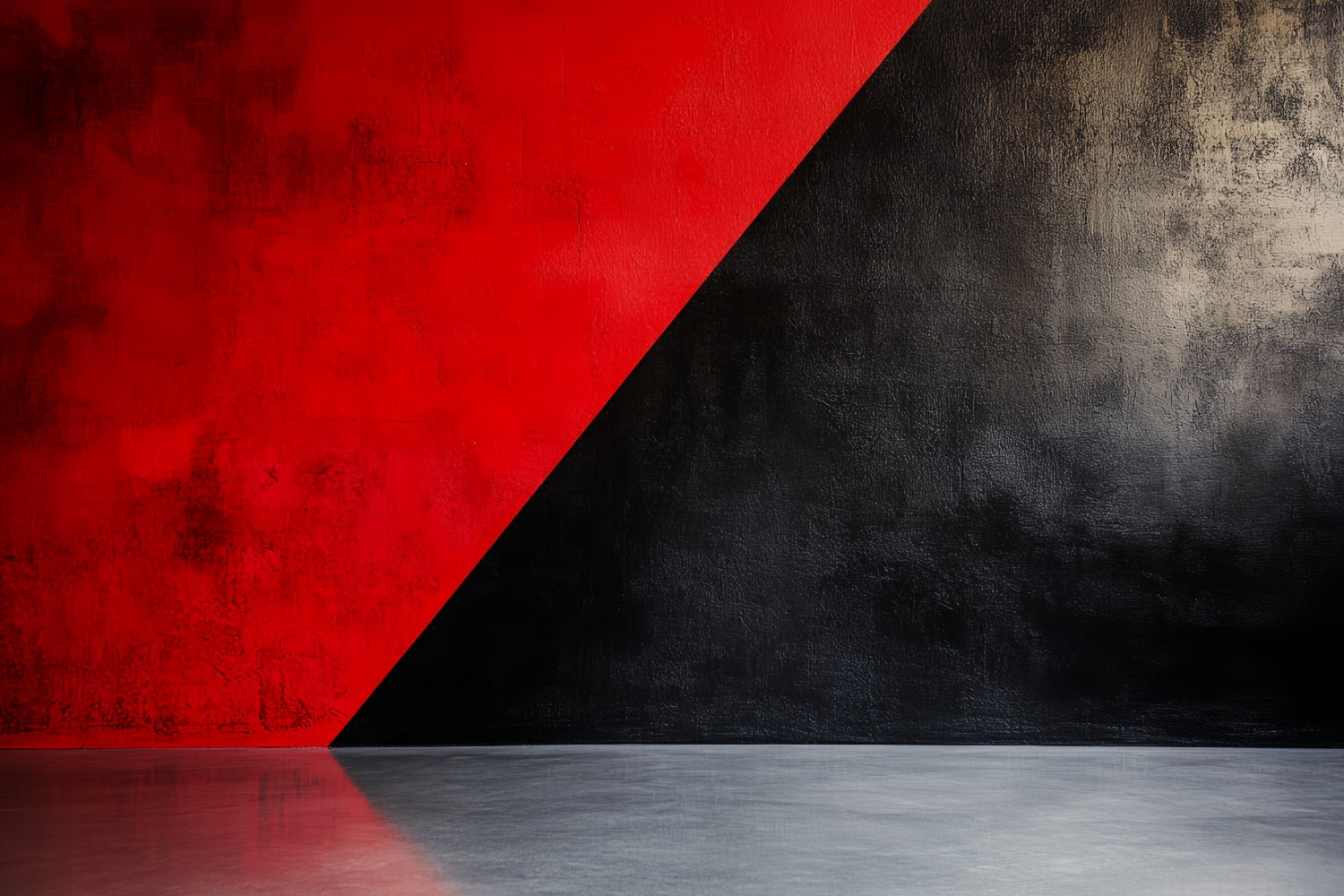 Coole Studio Hintergründe Rot-Schwarz Geometrischer Kontrast Abstrakte Fotografie-Studio Hintergründe CSH58-150
