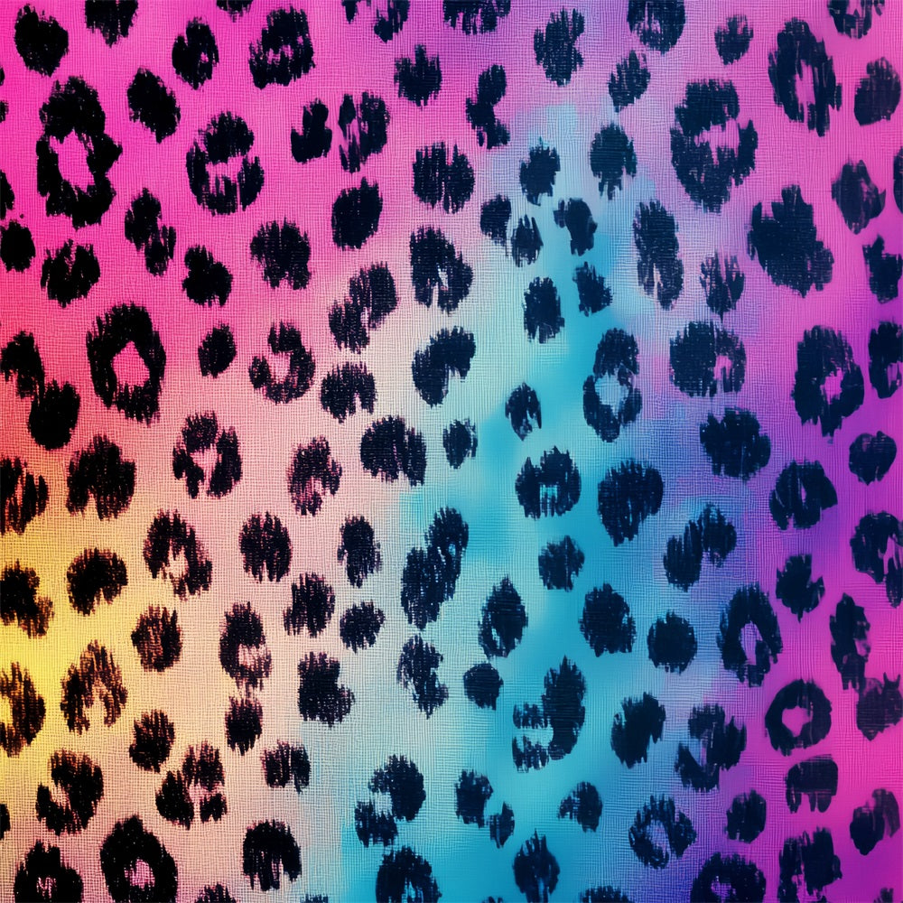 Coole Studio Hintergründe Regenbogen-Leopardenmuster Abstrakte Studio Hintergründe Fotografie CSH58-192