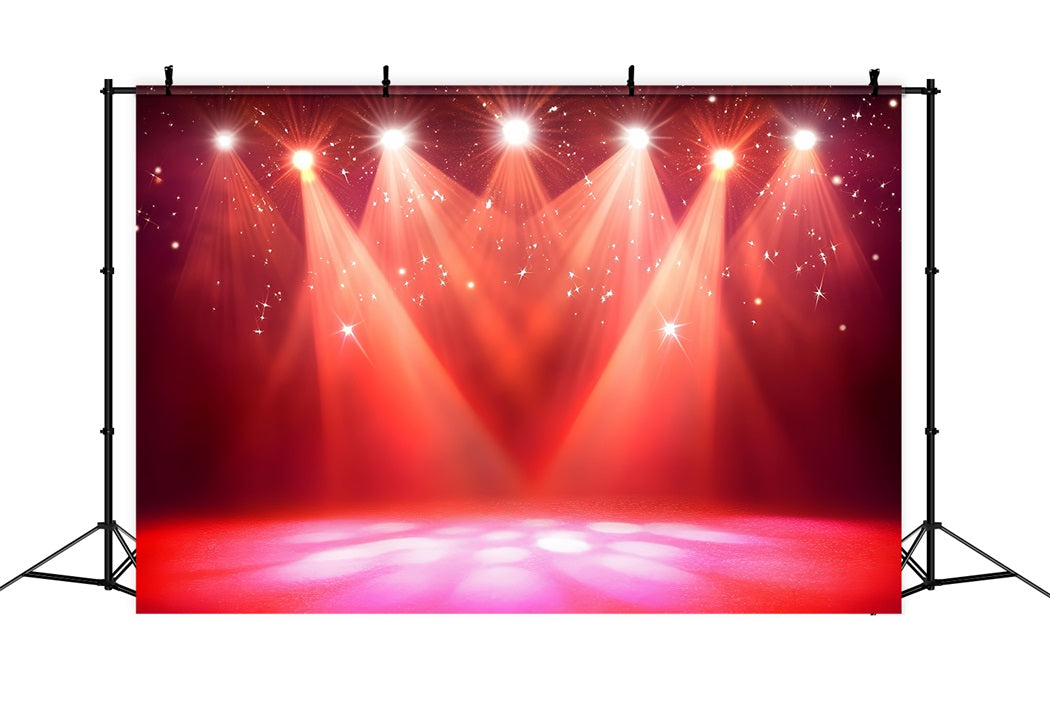 Spotlight Fotohintergrund Funkelndes Rot und Spotlight CSH58-243