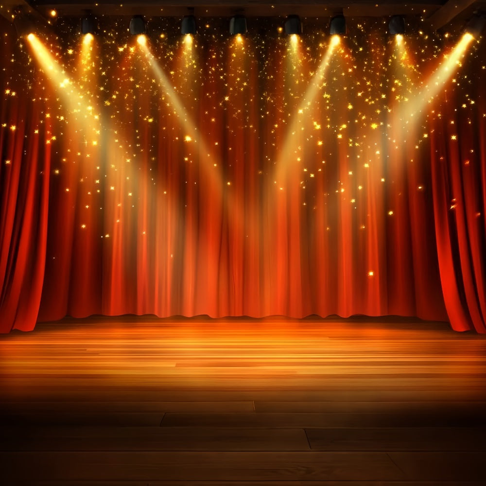 Spotlight Fotohintergrund Roter Vorhang Spotlight Glow Bühnenhintergrund CSH58-244