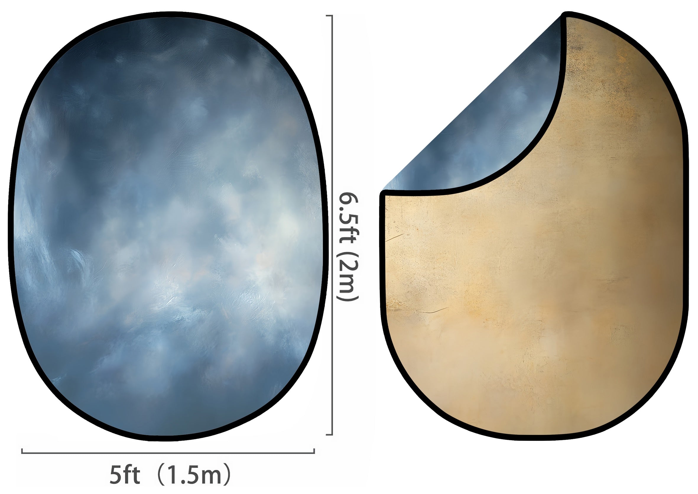 Selbstklebeband Backdrop Rustic Cream Blue Fog Backdrop CSH58-3
