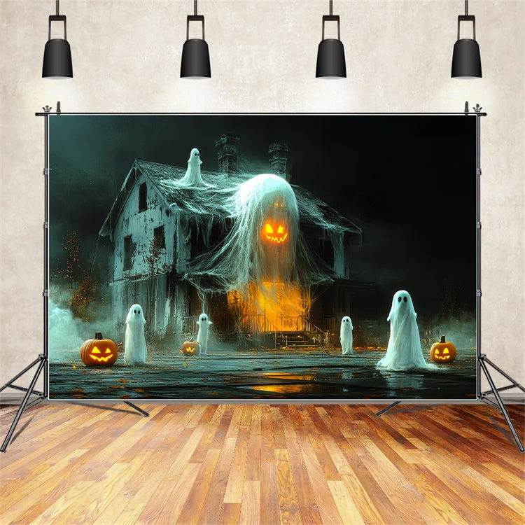 Gespenstische Halloween-Hintergrundkulisse Gespensterhütte Hintergrund CSH6-100