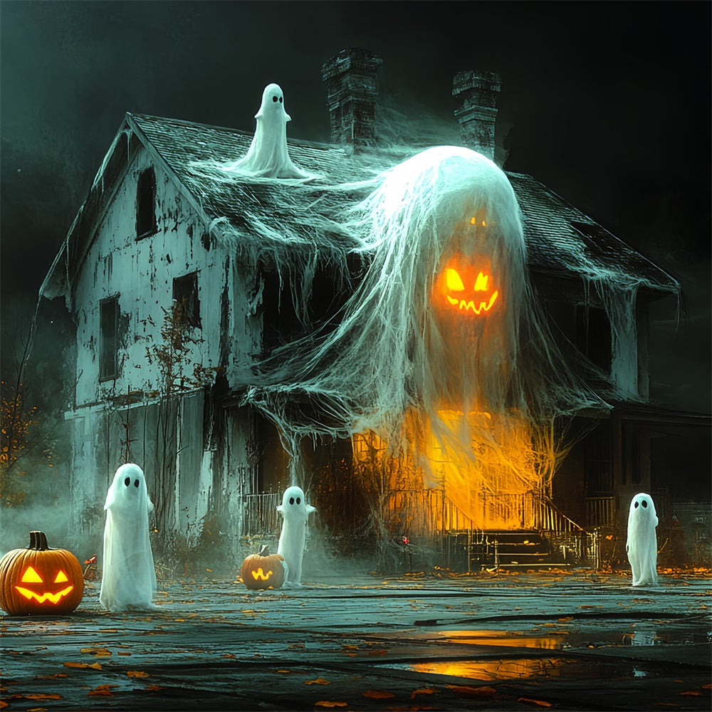 Gespenstische Halloween-Hintergrundkulisse Gespensterhütte Hintergrund CSH6-100