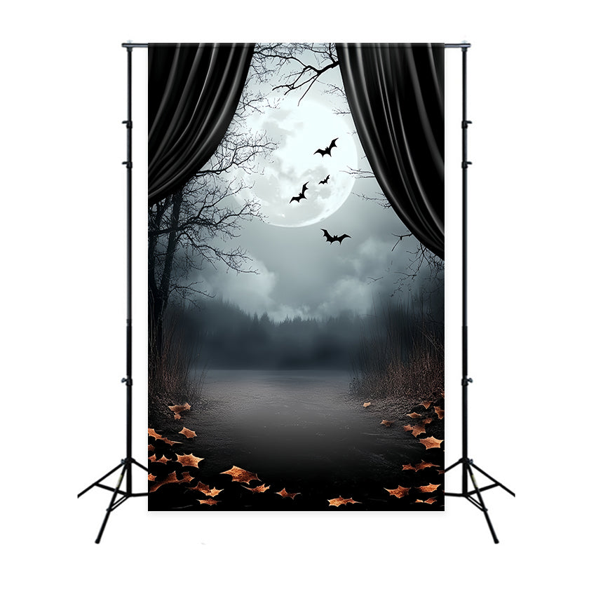 Halloween Mond Backdrop Mondlicht Vorhang Schatten Backdrop CSH6-110