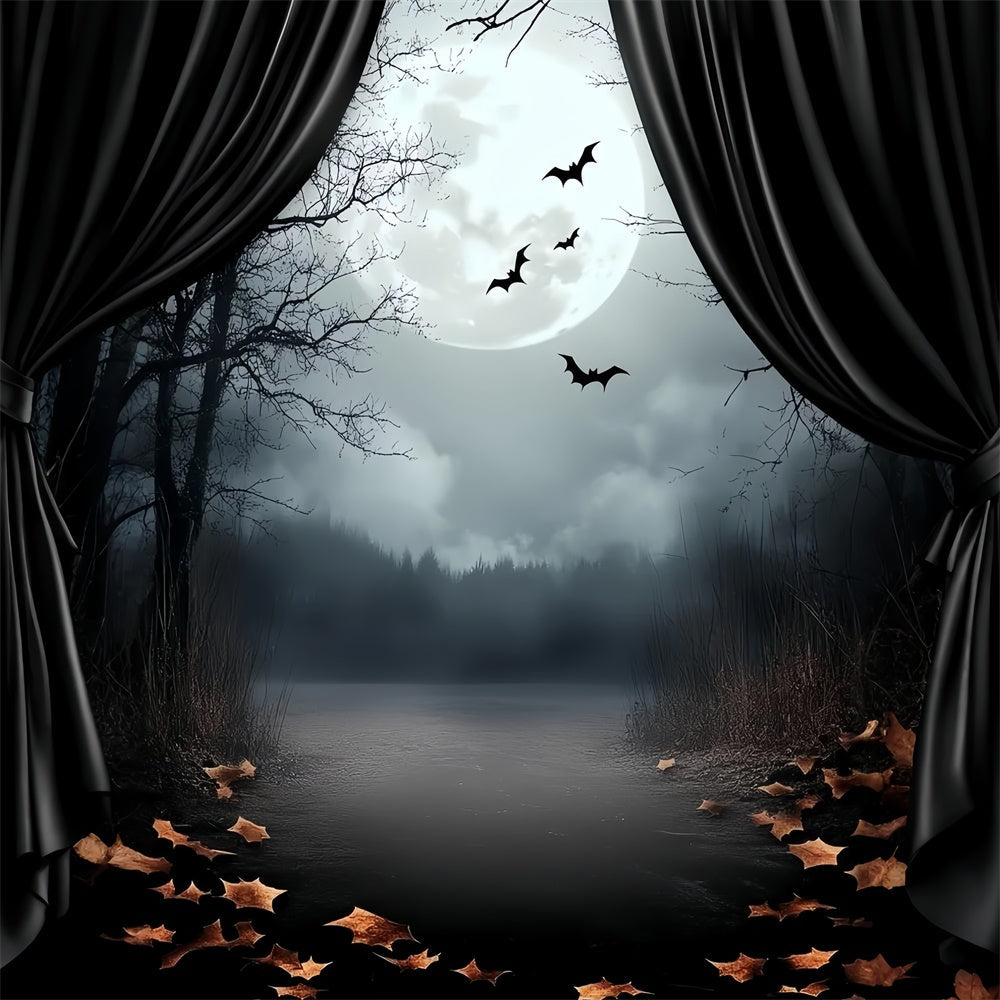 Halloween Mond Backdrop Mondlicht Vorhang Schatten Backdrop CSH6-110