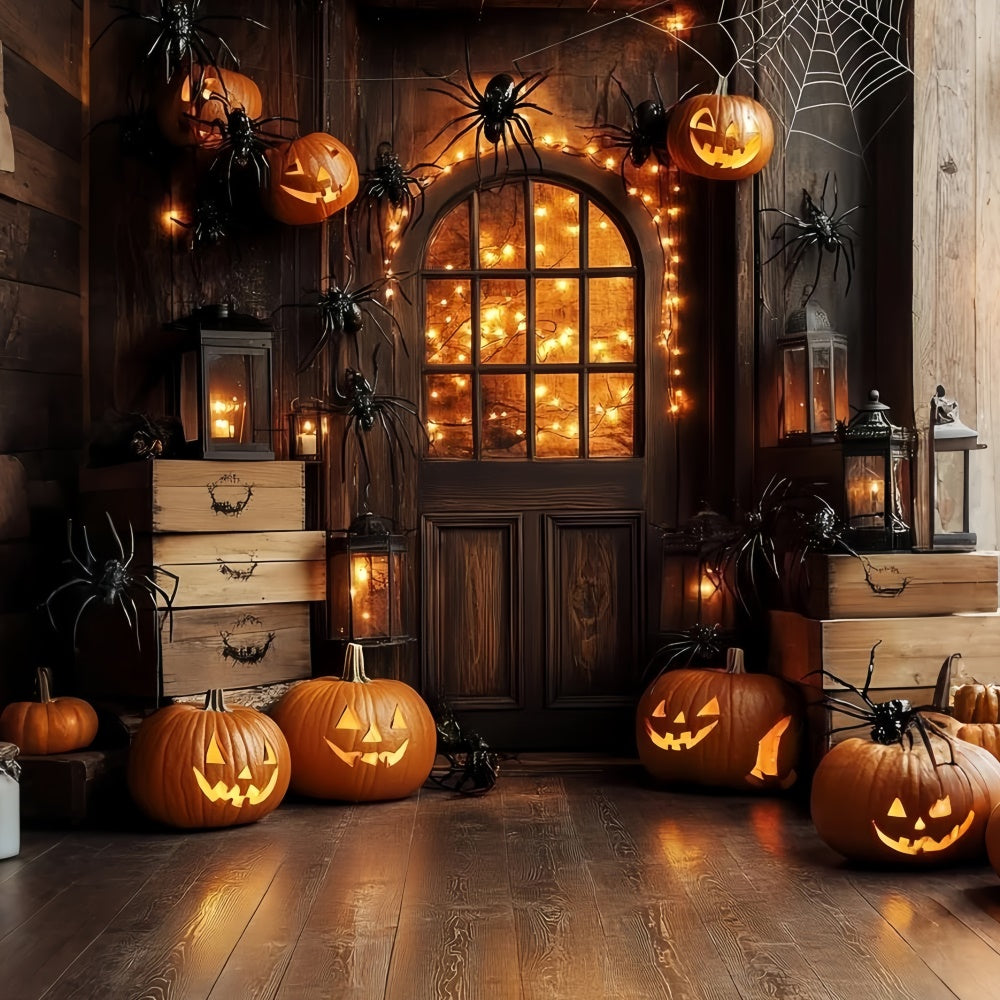 Halloween Backdrops Haunted Entry Kürbis Spinne Backdrop CSH6-113