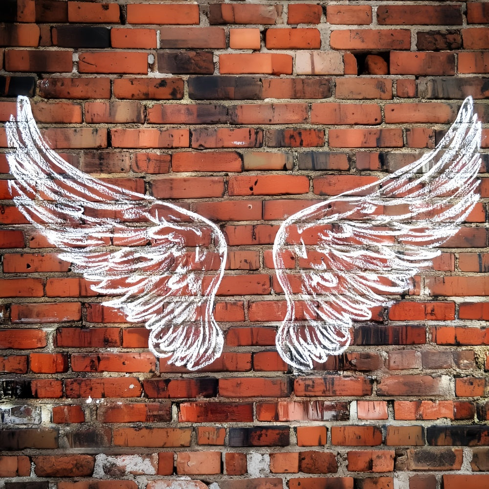 Red Brick Backdrop Engelsflügel Street Art Backdrop CSH6-139