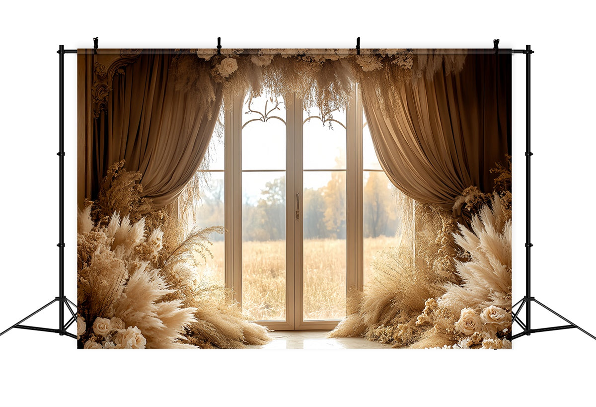 Boho Backdrops Luxe Fenster Romantik Herbst Fotohintergrund CSH6-190