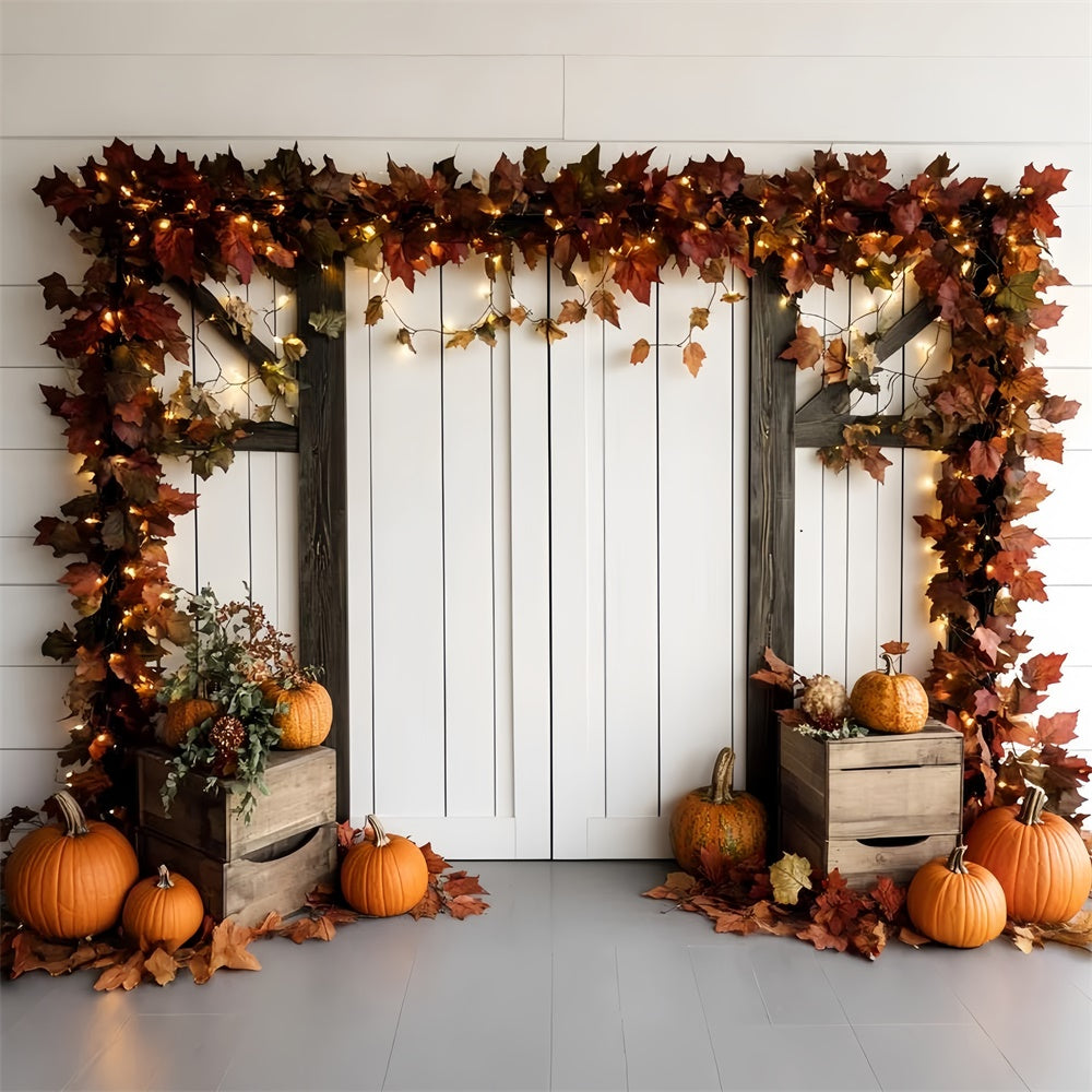 Herbst Fotokulissen Herbst Veranda Girlande Kulisse CSH6-198
